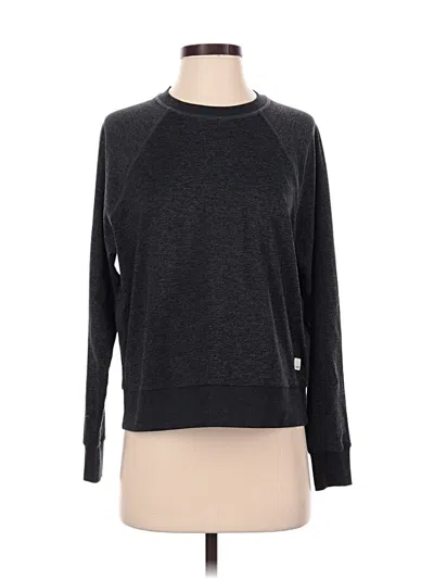 Pre-owned Vuori Long Sleeve Top Gray Crew Neck Tops