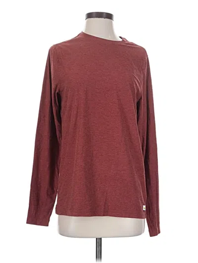 Pre-owned Vuori Long Sleeve T-shirt In Burgundy