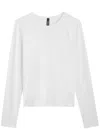 Vuori Lux Stretch-jersey Top In White