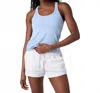 Vuori Lux Racerback Tank Top In Surf In Blue