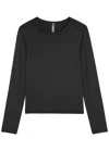 Vuori Lux Stretch-jersey Top In Black