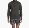 Vuori Men's Ease Performance 1/2 Zip Top In Charcoal Heather In Grey