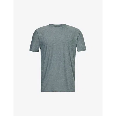 Vuori Mens Kashmir Heather Strato Tech Brand-patch Regular-fit Stretch-woven T-shirt