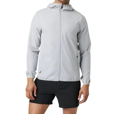Vuori Men's Outdoor Trainer Shell Jacket In Platinum Linen Texture In Multi