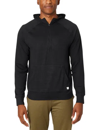 Vuori Men's Ponto Performance 1/2 Zip Hoodie In Black Heather