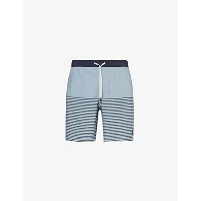 Vuori Mens Shade Stripe Kore Colour-blocked Regular-fit Stretch-recycled-polyester Blend Shorts