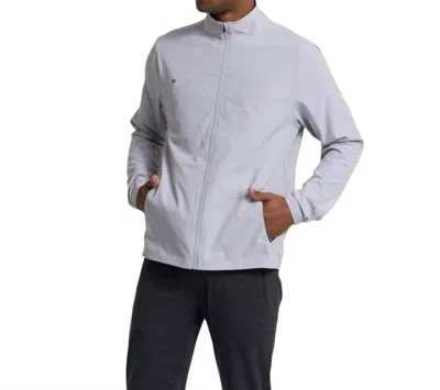 Vuori Men's Venture Track Jacket In Platinum Linen Texture In Multi