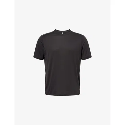 Vuori Mens Black Current Tech Short-sleeves Stretch-woven T-shirt
