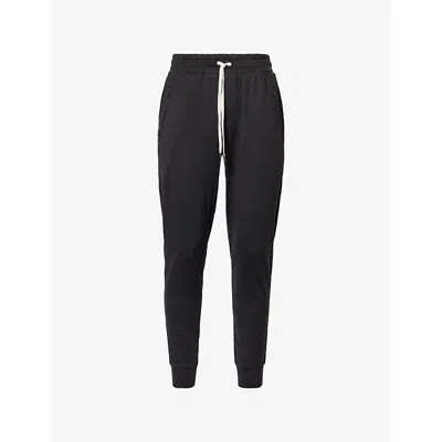 Vuori Mens Black Heather Ponto Performance 28'' Tapered-leg Stretch-woven Jogging Bottoms
