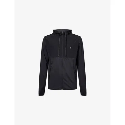 VUORI MENS BLACK SUNDAY ELEMENT STRETCH-JERSEY TRACK JACKET