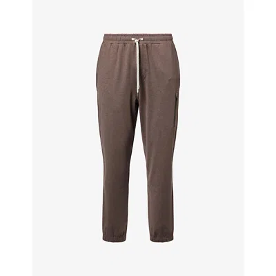 Vuori Mens Huckleberry Heather Sunday Performance Stretch-jersey Jogging Bottoms In Neutral