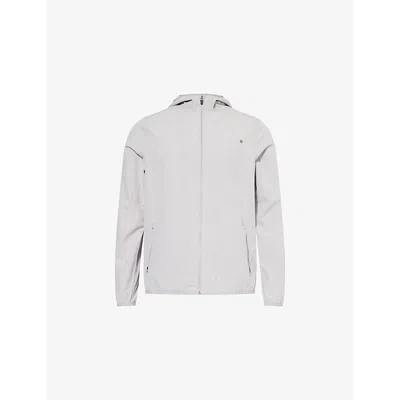 Vuori Mens  Outdoor Trainer Shell Woven Jacket In Platinum Linen Texture