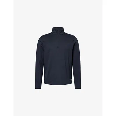 Vuori Mens Ponto Half-zip Stretch-jersey Sweatshirt Ink Heather