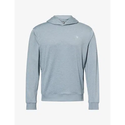 Vuori Mens Ponto Performance Stretch-jersey Hoody Foggy Blue Heather