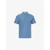 Vuori Mens Strato Tech Short-sleeve Stretch-woven Polo Shirt Pool Blue Heather In Blue