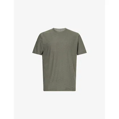 Vuori Mens River Rock Heather Strato Tech-jersey T-shirt In Green
