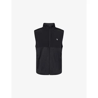 Vuori Mens Sunday Element Logo-print Woven Vest Black Xl