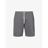 Vuori Mens Charcoal Heather Sunday Logo-print Stretch-woven Shorts In Gray