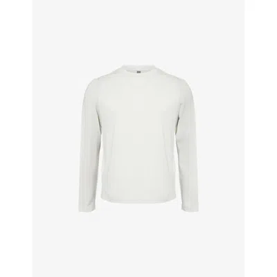 Vuori Mens Mineral Heather Tradewind Short-sleeve Stretch-mesh Top Xxl In White