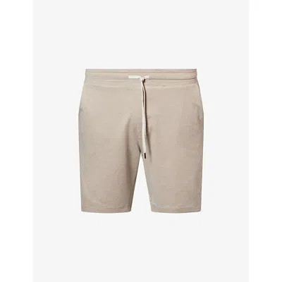 Vuori Mens Truffle Heather Ponto Performance Stretch-jersey Shorts In Neutral