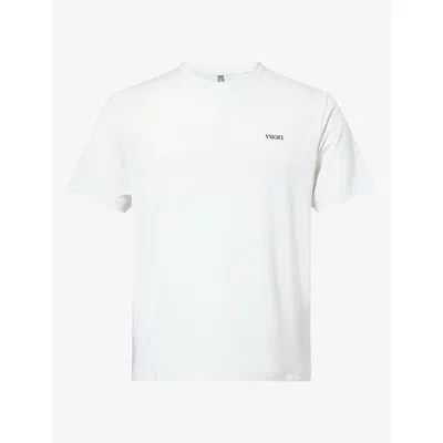 Vuori Mens Viewpoint Perform Stretch-jersey T-shirt Breeze In White