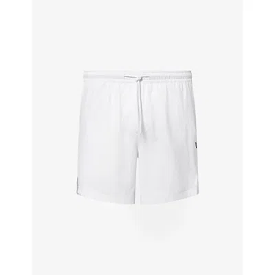 Vuori Mens White Crosscourt 7in Unlined Stretch-woven Shorts