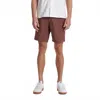 Vuori Meta Shorts In Hazelnut In Burgundy