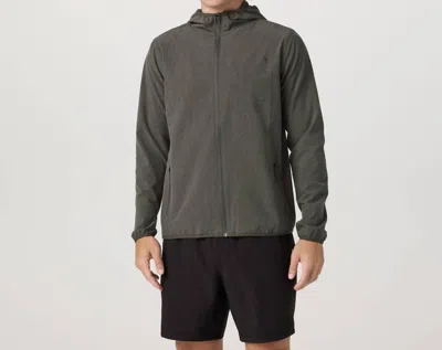 Vuori Outdoor Trainer Shell Jacket In Root Linen Texture In Gray