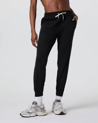 Vuori Womens Black Heather Performance Tapered-leg Stretch-recycled Polyester Jogging Bottoms