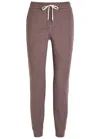 Vuori Womens Huckleberry Heather Performance Tapered-leg Stretch-woven Jogging Bottoms In Brown