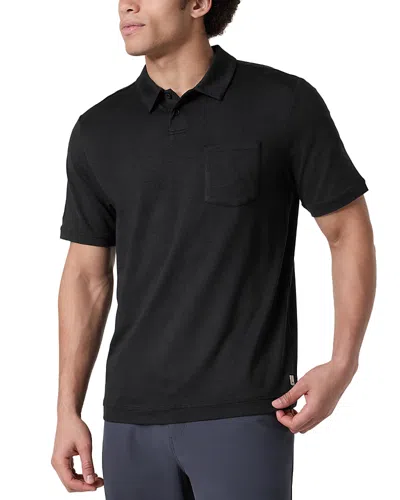 Vuori Ponte Perf Polo Shirt In Black