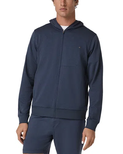 Vuori Ponto Full Zip Hoodie In Truffle Heather In Blue