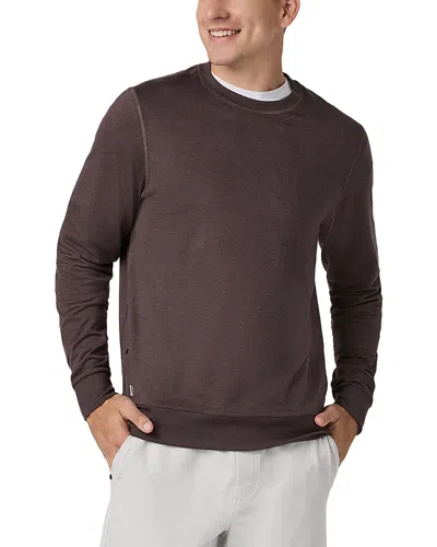Vuori Ponto Performance Crew Top In Sangria Heather In Brown