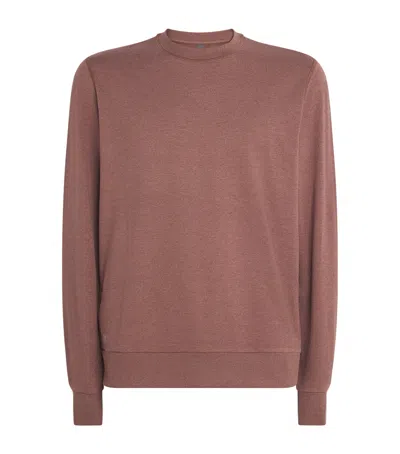 Vuori Ponto Performance Sweatshirt In Brown