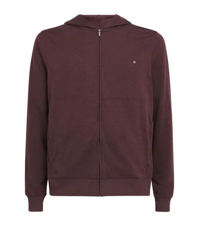 Vuori Ponto Zip-up Hoodie In Burgundy