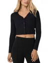 Vuori Pose Cropped Cardigan In Black