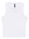 Vuori Pose Ribbed Stretch-modal Tank In White