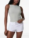 Vuori Pose Piped-ribbed Tank Top In Gray