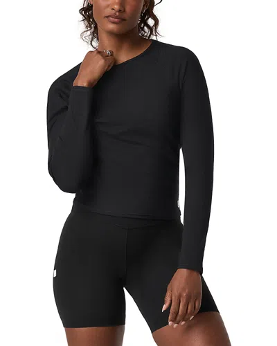 Vuori Pose Raglan Sleeve Top In Black