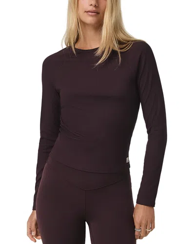 Vuori Pose Raglan Sleeve Top In Brown