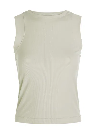 Vuori Pose Ribbed Stretch-modal Tank In Gray