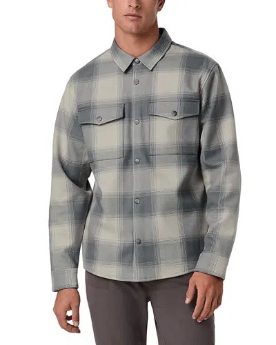 Vuori Range Loose Fit Plaid Jacket In Gray