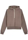 Vuori Restore Zip-neck Fleece Hooded Sweatshirt In Mauve