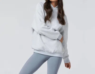 Vuori Restore Oversized Hoodie In Pale Grey Heather In White