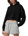 Vuori Sedona Cropped Hoodie In Black