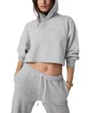 Vuori Sedona Cropped Hoodie In Gray