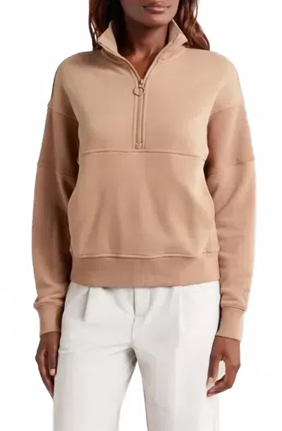Vuori Sedona Rib Half Zip Sweater In Goldenrod In Pink