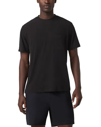 Vuori Short Sleeve Micro Waffle Tee In Black