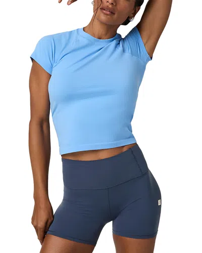Vuori Short Sleeve Surge Seamless Tee In Blue