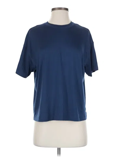 Pre-owned Vuori Short Sleeve Top Blue Crew Neck Tops